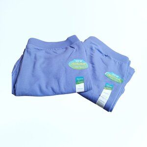Hanes Women Bundle x 2 Pairs Frosty Lavender Lounge Pants Petite Size L (12 -14)